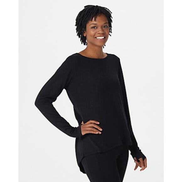 Zuda Ecovero Black Crossover Back Detail Sweater Women's Size XX-Small XXS NWT - Picture 1 of 9